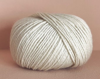 ALLO BABY 70% Ortie + 30 Laine Mérinos d'Arles Super Douce 4 plis pour Tricot & Crochet Couleur Naturelle 50g