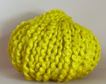 CRIMP Merino d'Arles + Nettle + Lotus Fil Super Soft Boucle pour Tricot & Crochet Couleur Jaune Moutarde 50g