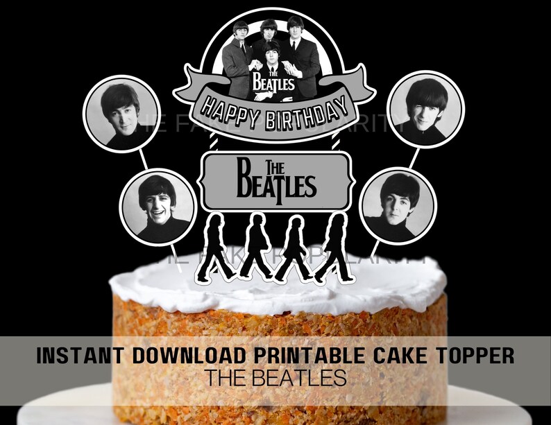 Printable the Beatles Cake Topper the Beatles Centerpiece - Etsy UK