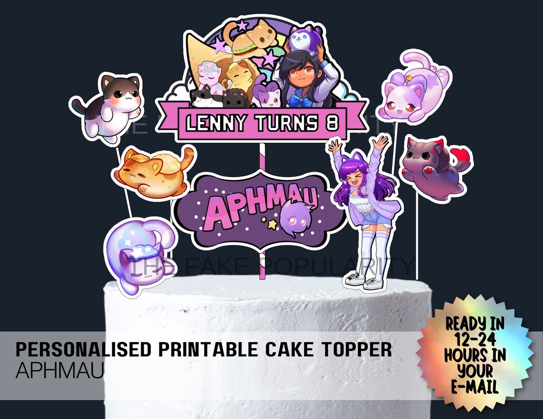Personalized Printable Aphmau Cake Topper Aphmau Centerpiece - Etsy
