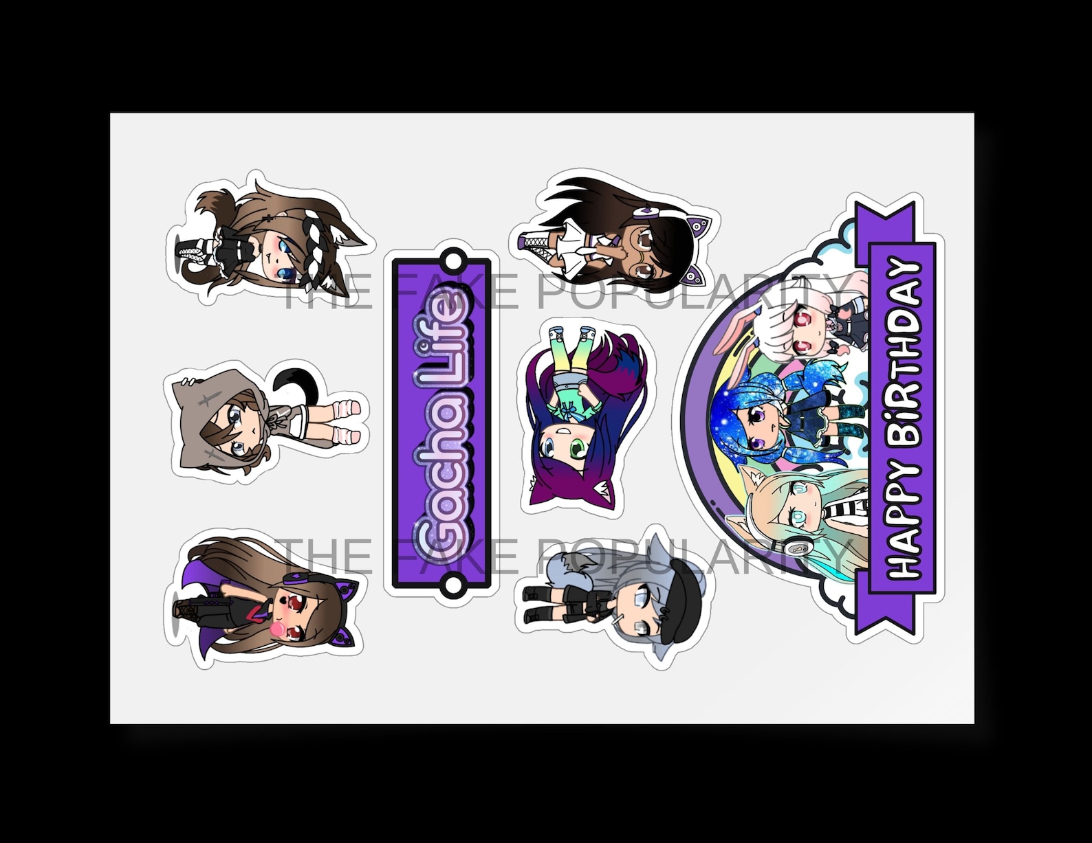 Printable Gacha Life Cake Topper Gacha Life Centerpiece Etsy UK