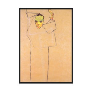 Póster de la exposición de Egon Schiele, impresión artística expresionista minimalista, arte mural digital vintage, decoración moderna para el hogar, obra de arte imprimible