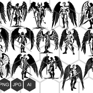 Archangels bundle, angel svg, archangel svg, holy svg, god blessing svg, for print on t-shirts, mugs, vector cut file svg engraving png cnc