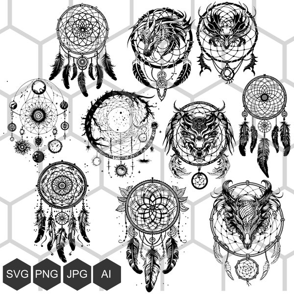 Dreamcatcher SVG Bundle: Bring a Touch of Magic and Mystery to Your Crafts with Our Stunning Collection of Dreamcatcher SVG Designs