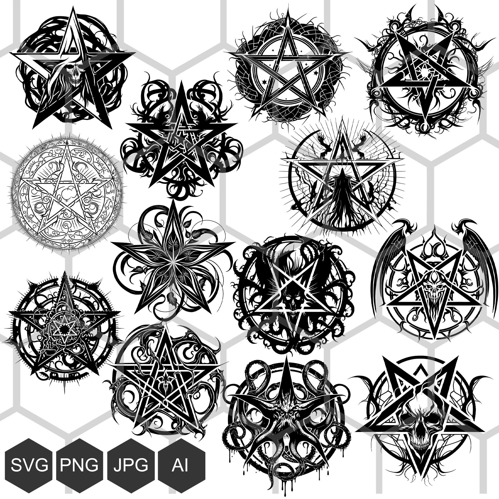 6-pointed star pentagram temporary tattoo wedding favors | eBay