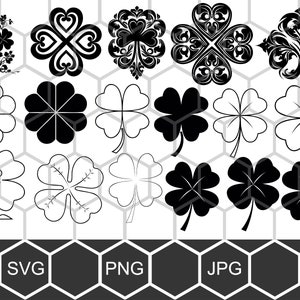 St. Patrick's Day in stijl met onze klavertje vier SVG, Shamrock SVG collectie – perfect voor geluk en Ierse geest, clipart vector