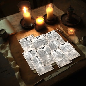Grand Grimore van de negen koningen van Salomo, afdrukbare grimoire, boek der schaduwen, oud boek, pagina's demon spreuken, boek der magie