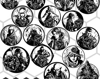 Unleash Epic Adventures: Discover Captivating SVG and PNG Images of Dungeons and Dragons Classes for Your Projects, Wizard svg, Fighter svg