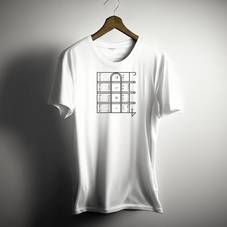 May include: White t-shirt with a black line drawing of a building with the text "The only way to do great work is to love what you do." printed on the front.