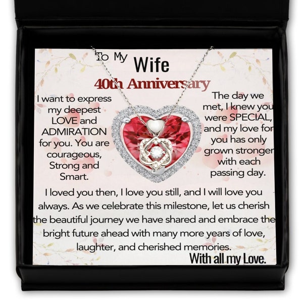 40 Year Wedding Anniversary Necklace Etsy