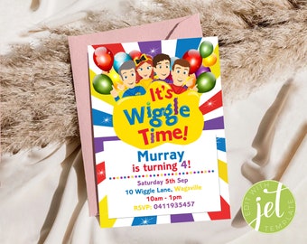 Wiggles Invitation | Digital Wiggles Invitation | Wiggles Birthday Invitation | Editable Invitation | Printable Invitation | Invitation