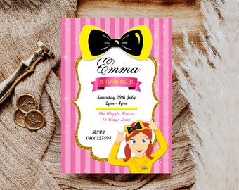 Emma Wiggle Invitation | Digital Emma Wiggle Invitation | Emma Birthday Invitation | Custom Invitation | Printable Invitation | Invitation