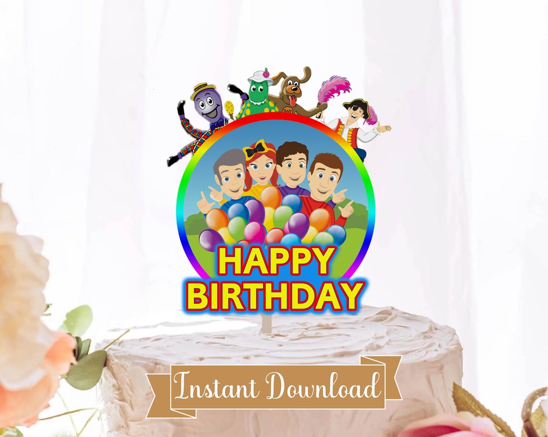 Wiggles Cake Topper Digital Cake Topper Birthday Cake Etsy — free download