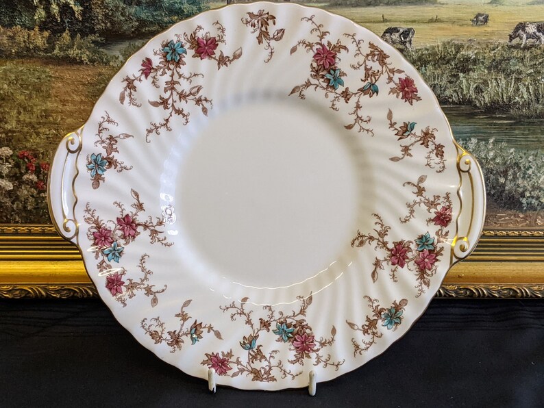 Vintage Minton Ancestral China Cake Plate Etsy