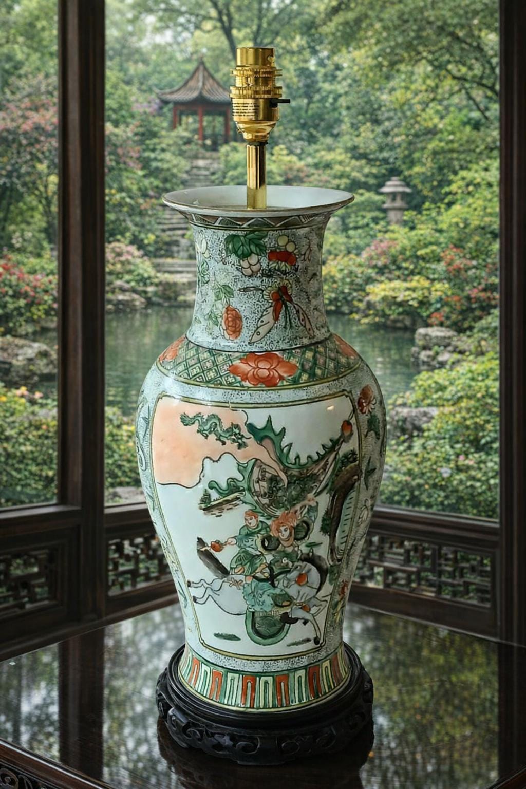 Vintage Antique Oriental Porcelain Lamps - Etsy