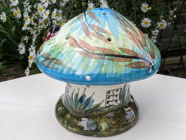 Derek Fowler Large Mushroom Nursery Art Pottery Night Light Etsy