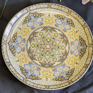 Large Collectible Decorative Taous Moroccan Plate. 14.1/4&quot;