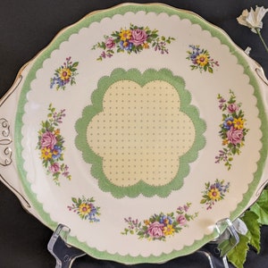 Vintage Royal Albert Crown China Prudence Cake Plate