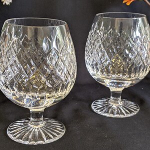 Pair Vintage Royal Brierley Crystal Brandy - Snifter Glasses