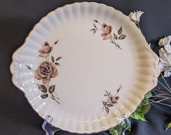 Plato para tartas acanalado de porcelana Royal Albert vintage