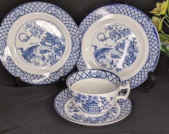 Hale Handcock Godwin Blue White Orient 4pcs Teaset