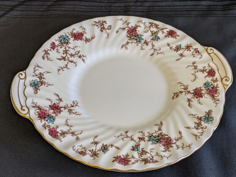 Vintage Minton Ancestral China Cake Plate Etsy