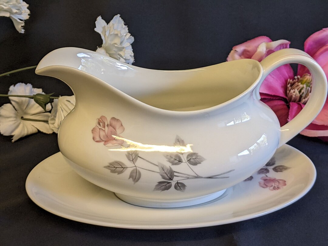 Royal Doulton Pillar Rose Bone China Gravy Boat With Etsy