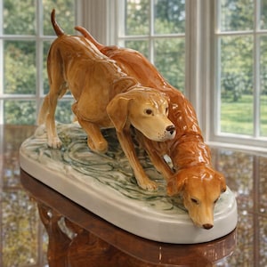 Royal Dux Hunting Dogs - Etsy