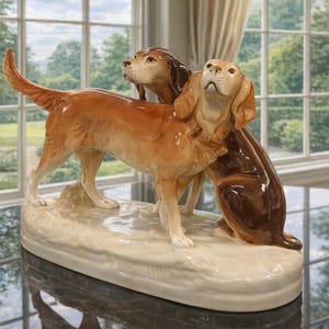 Royal Dux Hunting Dogs - Etsy