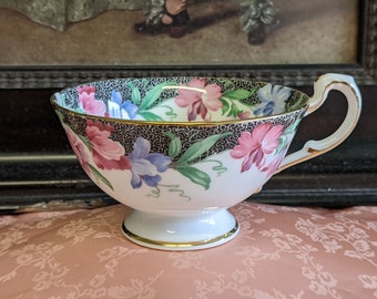 Vintage Paragon Sweet Pea Bone China Cabinet  Tea Cup