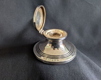 Sterling Silver Capstan Inkwell by James and William Deakin