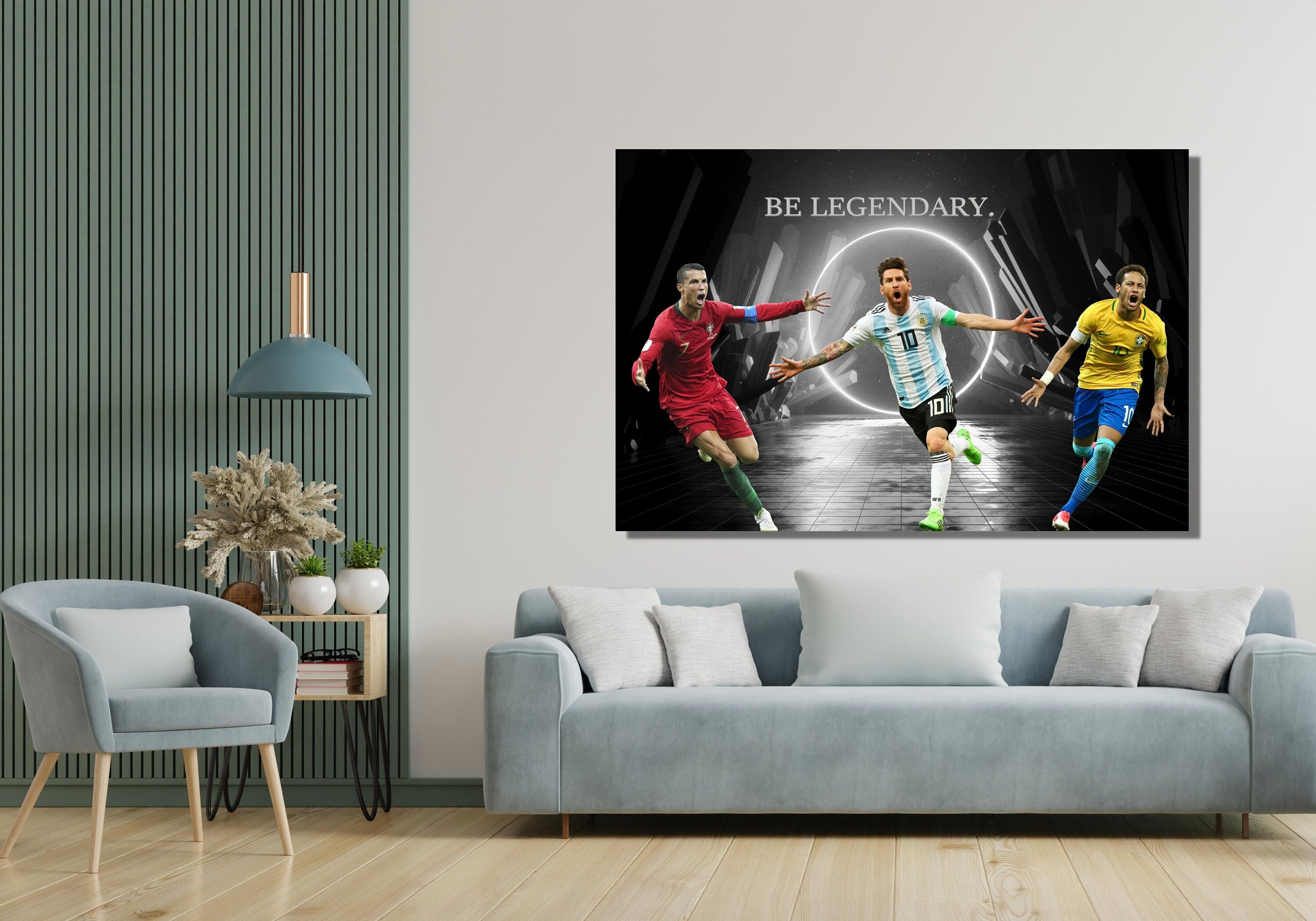  Cristiano Ronaldo Lionel Messi Neymar Jr Wallpapers Football  Comprehensive Poster Famous Sports Star Poster Prints Poster Living Room  Wall Art Decor Canvas Hanging Picture 24x36inch(60x90cm) : Everything Else