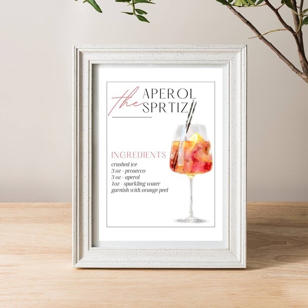 Spritz Themed Menu Template Etsy