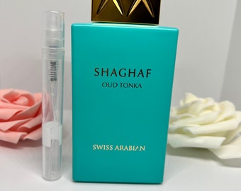 Zwitserse Arabische Shaghaf Oud Tonka Eau de Parfum. Dekanter/Monster