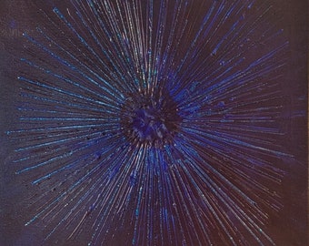 Blauer Strahlenstern - Heilige Geometrie