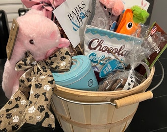 Cesta de Pascua de lujo para perros