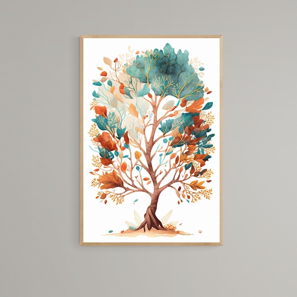 Tree of Life Poster | Zen Wall Art | Yoga Art Print | Mindfulness Gift | Meditation Poster | Boho Wall Decor | Digital Download