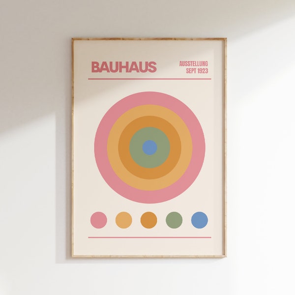 Bauhaus Print, Bauhaus Wall Art, Bauhaus Exhibition Poster, Bauhaus Design, Bauhaus Poster Download, 24x36 Poster, Exhibition Wall Art