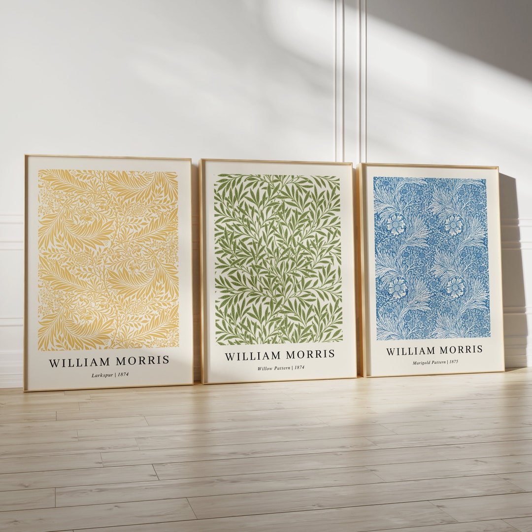William Morris Art, Set of 3, Art Nouveau, Floral Patterns, Floral ...