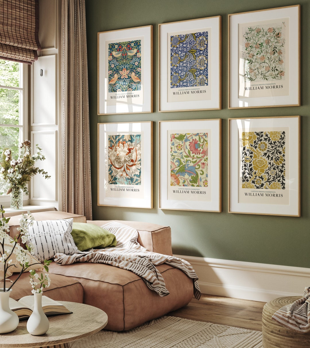 Art Nouveau Botanical Print Set, William Morris Inspired, Gallery Wall ...