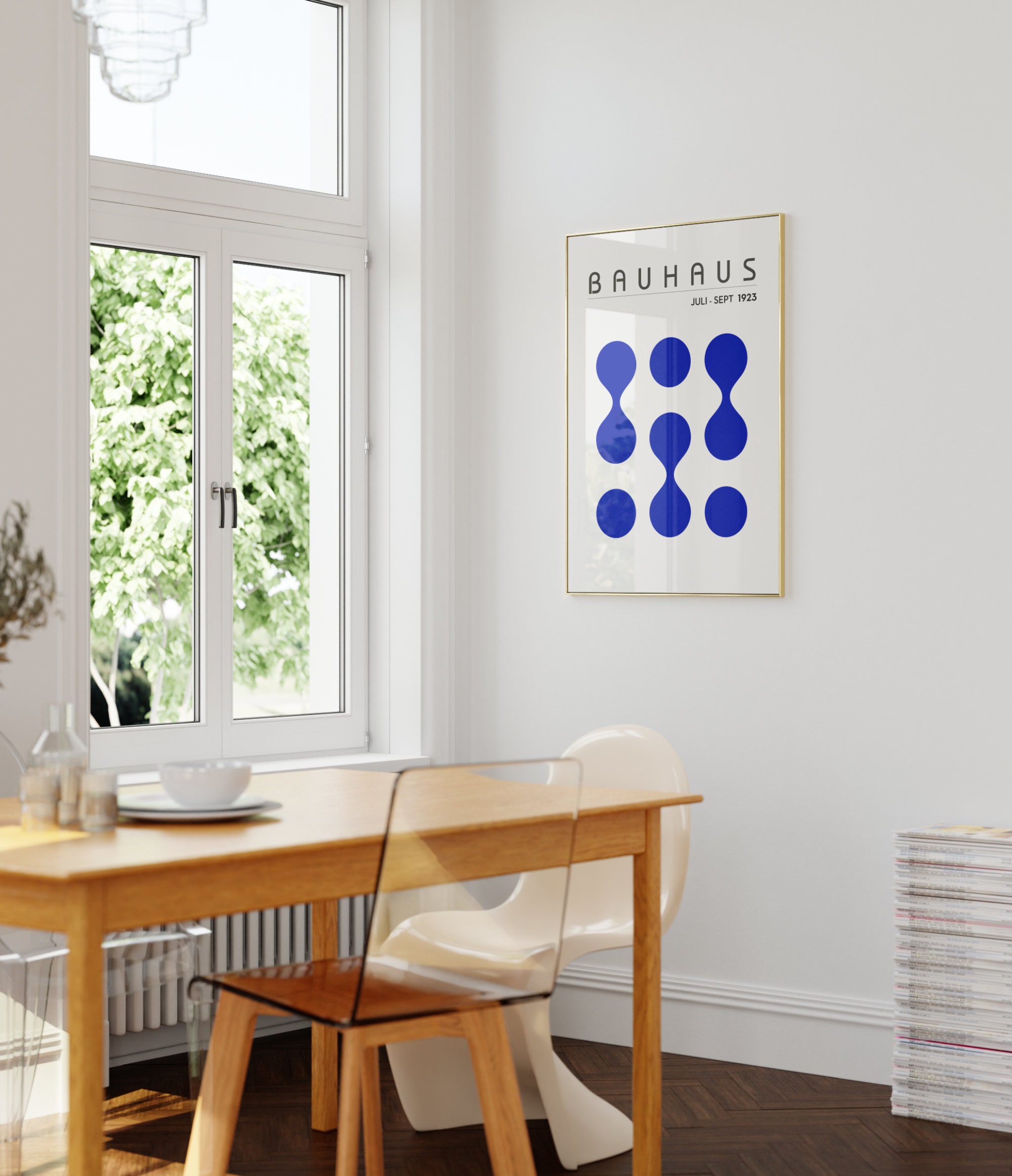 Bauhaus Exhibition Print Set, Poster Print, Minimalist Retro Wall Art ...