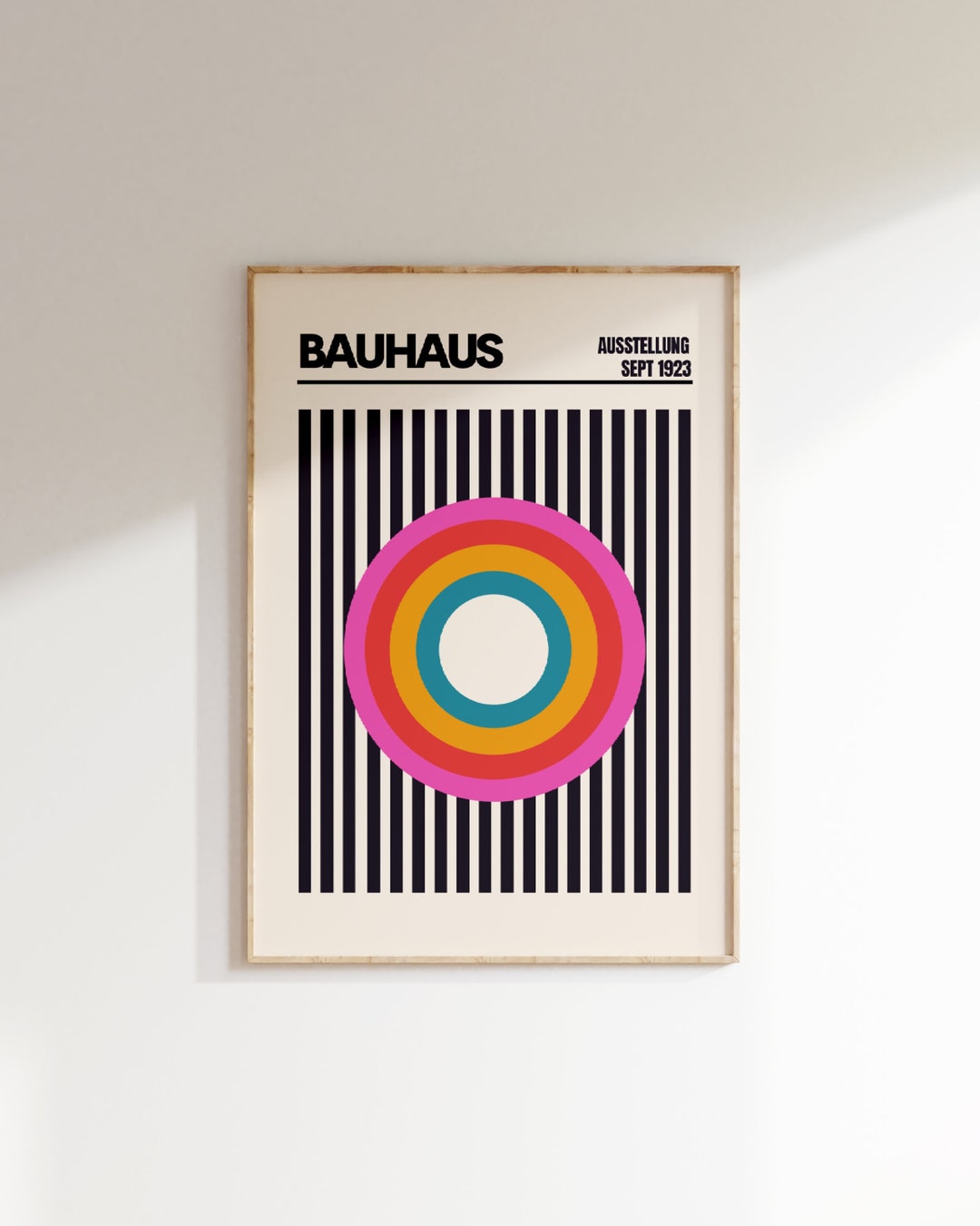 Bauhaus Exhibition Poster, Bauhaus Print, Geometric Minimalist Wall Art ...