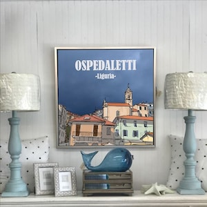 ArtWork Glimpse of Ospedaletti, sea, Liguria