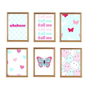 Pink and Blue themed Wall Decor Photo Set