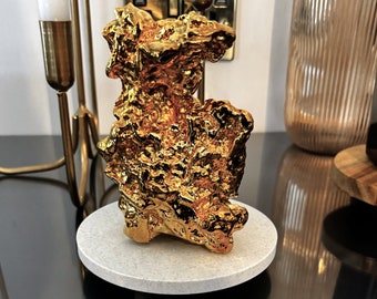 Gold Nugget Sculpture Home Gift Metal Sculpture Gold Office Ornament