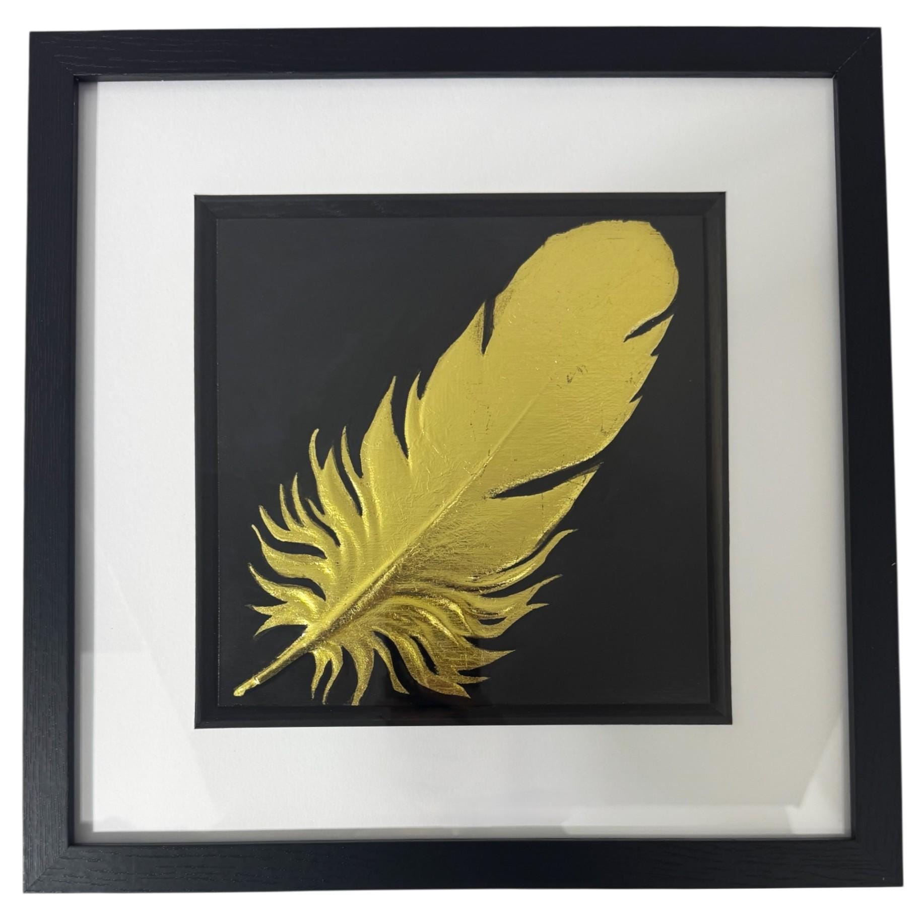 Feather 3D Wall Art Gold or Silver Leaf Framed - Etsy