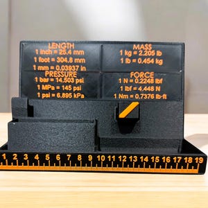 Engineer’s Desk Organiser With Unit Conversion Chart | Tool Holder for ...