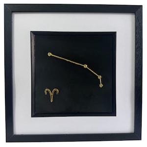 Art mural 3D Constellation du Bélier encadré, cadeau du zodiaque