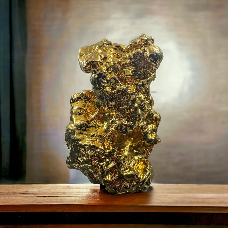 24k Gold plated Gold Nugget Sculpture