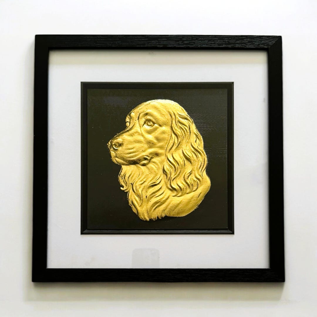 Cocker Spaniel 3D Wall Art Gold or Silver Leaf Framed - Etsy